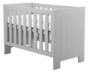 Łóżeczko Niemowlęce Calmo 60x120 cm Szare – Regulowane Łóżko Dziecięce | Pinio