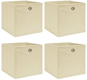 Kremowy komplet pudełek do przechowywania 4 sztuki - Fiwa 4X