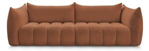 Pomarańczowa sofa z materiału bouclé 286 cm Azra – Bobochic Paris