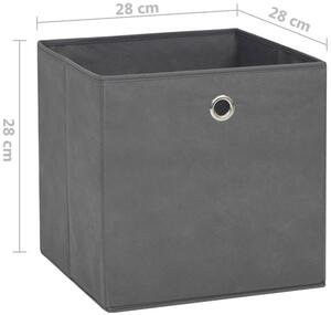 Szary zestaw 4 pudełek do przechowywania - Fiwa 3X