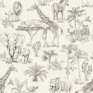 Tapeta do pokoju dziecka Safari Cream