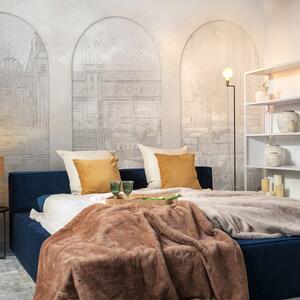 Tapeta Artystyczna Firenze Relief- Tapeta Do Salonu I Sypialni Z Architektonicznym Rysunkiem Włoskiego Miasta