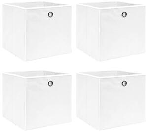 Biały komplet składanych pudełek z tkaniny 4 szt - Fiwa 4X