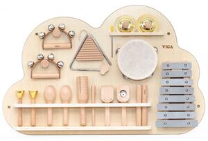 VIGA Drewniana Tablica Muzyczna Zestaw 12 Instrumentów Perkusyjnych