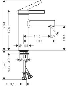 Bateria umywalkowa HANSGROHE Zesis S 100 CoolStart 74724000 Chrom