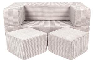 Modułowa sofa do pokoju dziecka Sztruksowa Ecru