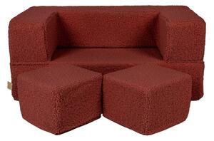 Modułowa sofa do pokoju dziecka Bearly Cube Brązowa