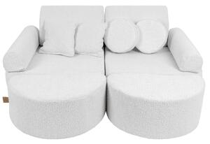 Sofa modułowa do pokoju dziecka Pocket Max Boucle Biała