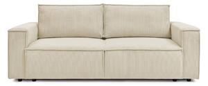 Beżowa sztruksowa rozkładana sofa 245 cm Nihad – Bobochic Paris