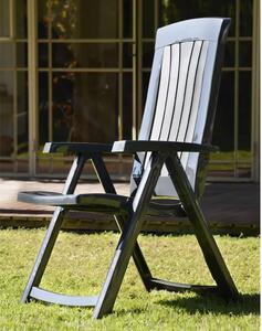 Keter Rozkładane krzesła ogrodowe Corsica, 2 szt., szare