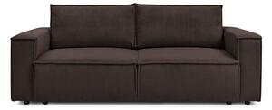 Szarobrązowa sztruksowa rozkładana sofa 245 cm Nihad – Bobochic Paris