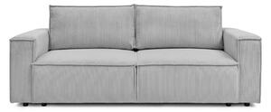 Jasnoszara sztruksowa rozkładana sofa 245 cm Nihad – Bobochic Paris