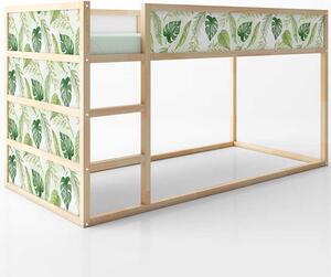 Naklejka na łóżko Ikea Kura Liście