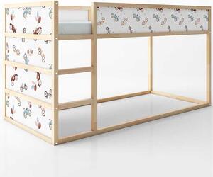 Naklejka na łóżko Ikea Kura Retro Auta