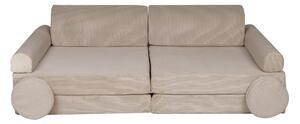 Sztruksowa sofa dziecięca Premium Beżowa