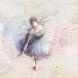 Tapeta dla dzieci Malumi BALLET - rainbow - tapeta dla tancerki do pokoju dziewczęcego