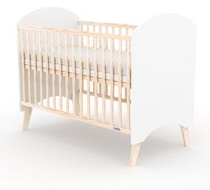 Łóżeczko dla dzieci New Baby BELLA białe-naturalne