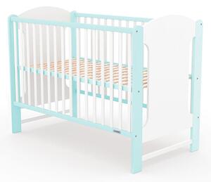 Łóżeczko dla dzieci New Baby ELSA biało-miętowe