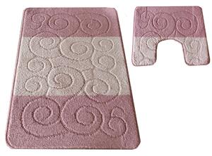 Różowe miękkie chodniczki łazienkowe - Lapo