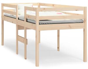 Wysokie łóżko, 90x200 cm, lite drewno sosnowe