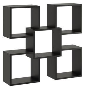 Czarna minimalistyczna półka ścienna - Erso