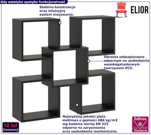 Czarna minimalistyczna półka ścienna - Erso