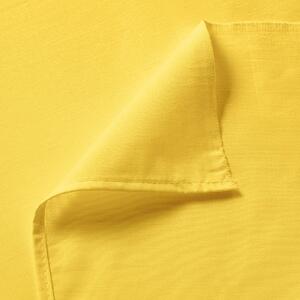 Goldea prześcieradło bawełniane bez gumki - żółte 140 x 240 cm