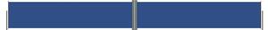 Zwijana markiza boczna na taras, niebieska, 117x1000 cm
