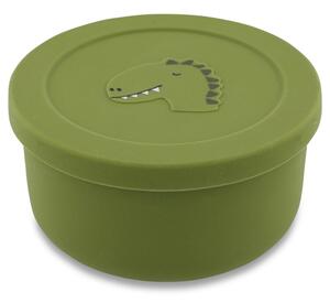 Silikonowy pojemnik na przekąski z pokrywką - Dinozaur Trixie Baby