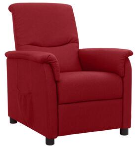 Fotel ułatwiający wstawanie, winna czerwień, obity tkaniną