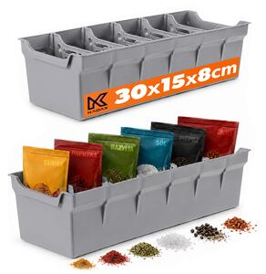Organizer na przyprawy Austis 30 x 15 cm szary