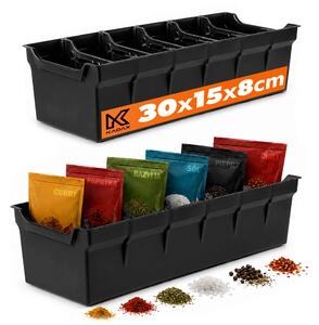 Organizer na przyprawy Austis 30 x 15 cm czarny