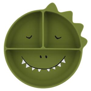 Silikonowy Talerz Trójdzielny z Przyssawką - Dinozaur Trixie Baby