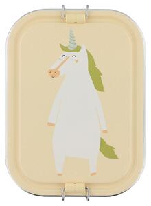 Duży stalowy lunch box - Jednorożec Trixie Baby
