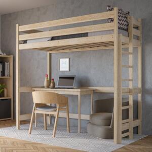 Łóżko Antresola 1 Osobowa SkyBed Plus - Sosna