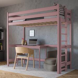 Łóżko Antresola 1 Osobowa SkyBed Plus - Różowe
