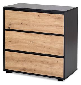 Komoda młodzieżowa DALIA antracyt-dąb 80 x 81 x 45