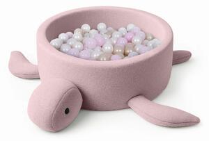 Basen z Kulkami dla Dziecka - Żółw | Raspberry Glaze Pink | Boucle