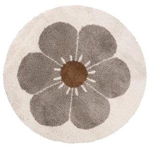 Dywan dziecięcy okrągły BOHEMIAN DAISY taupe 120x120 cm