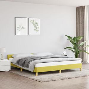 Rama łóżka z zagłówkiem, zielona, 160 x 200 cm, obita tkaniną
