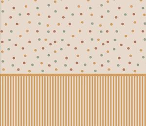 Tapeta dziecięca w żółte paski i kropki – Bouncy Dots – mural