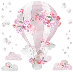 Naklejka ścienna do pokoju dziecka BALON RÓŻOWY