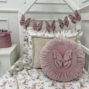 Girlanda Motylki Velvet Delikatny Róż