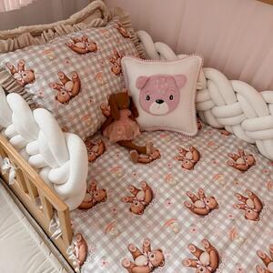 Pościel dziecięca z bawełny premium bez wypełnienia z falbankami Soft Teddy - różne rozmiary