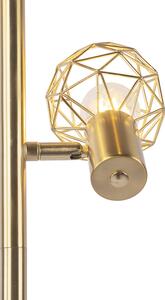 Lampa podłogowa złota 3-źródła światła - Mesh Oswietlenie wewnetrzne