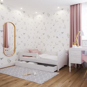 Łóżko Dziecięce Drewniane Sweet Love z Barierką – Kolory