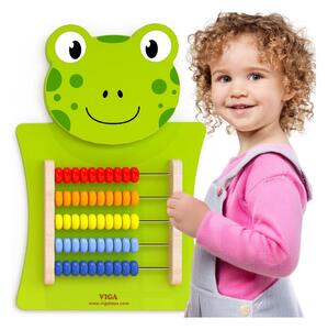 VIGA Drewniana Tablica Manipulacyjna Liczydło Żabka Certyfikat FSC Montessori