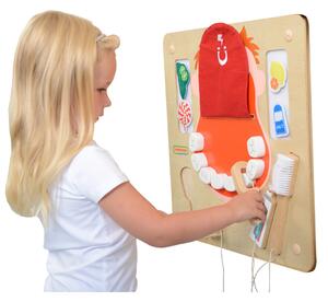 MASTERKIDZ Higiena Jamy Ustnej Ścienna Tablica Sensoryczna Flex Montessori