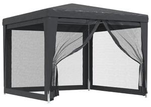 Namiot imprezowy z 4 ścianami z siatki, antracyt, 3x3 m, HDPE