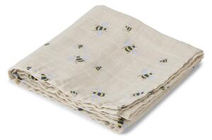 Kocyk muślinowy Swaddle Honeybee 100x100 cm